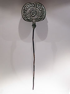 Luristan pin  with discoid head - Bronze