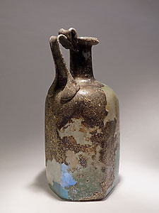 Hexagonal jug - Iridescent glass