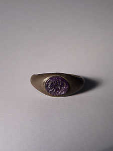Finger ring - Silver & amethyst - Scorpion