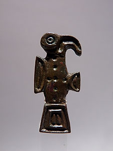 Pair of Merovingian eagle fibulae - Bronze