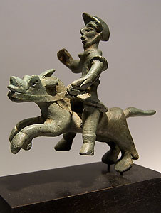 Galloping horseman - Bronze