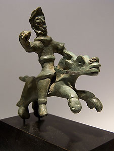 Galloping horseman - Bronze