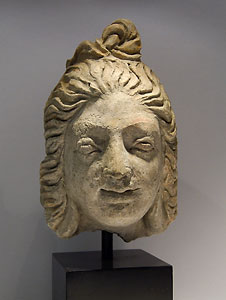 Head of Bodhisattva - Stucco