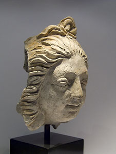 Head of Bodhisattva - Stucco
