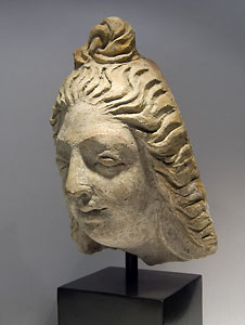Head of Bodhisattva - Stucco