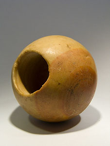 Syrian globular vase - Banded limestone