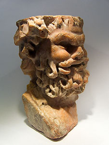 Satyr’s head - Rose-colored marble