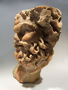Satyr’s head - Rose-colored marble