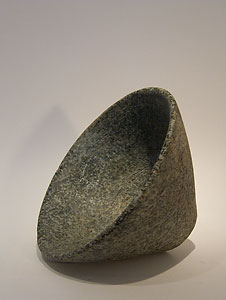 Vase with flat base and tronconic body - Spotted granite