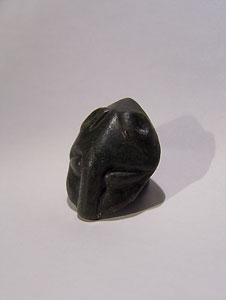 Scythian harness ornament in form of feline head - Bronze