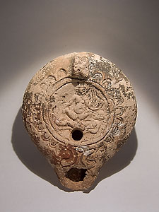 Erotic oil lamp - Terracotta
