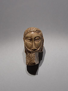 Kushan bearded male head - Ivory