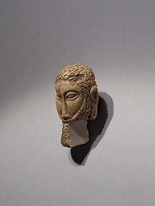 Kushan bearded male head - Ivory