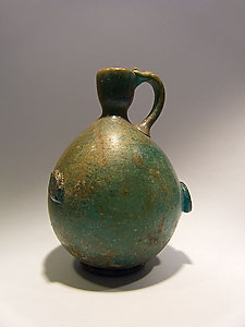 Islamic juglet - Green glass