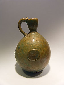 Islamic juglet - Green glass