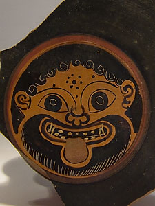 Gorgoneion - Painted terracotta