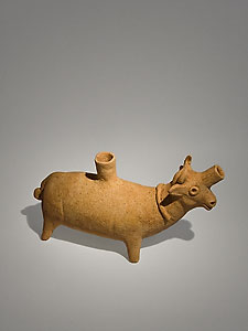 Syrian bull rhyton  - Terracotta