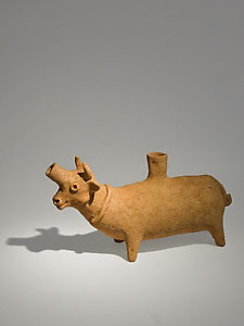 Syrian bull rhyton  - Terracotta