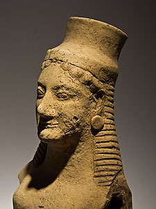 Female bust wearing a polos - Terracotta