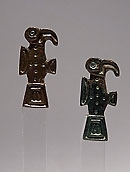 Pair of Merovingian eagle fibulae - Bronze