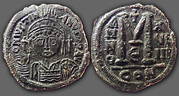 Justinien Ier - AE follis - Constantinople