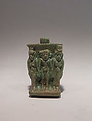 Amulette représentant Nephtys, Harpocarte and Isis - Faïence