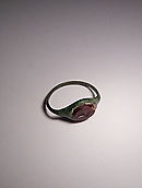 Bague - Bronze et cornaline rouge - Gland