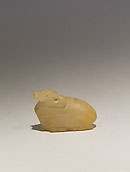 Amulet in form of a lying gazelle - Alabaster