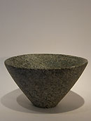 Vase à fond plat et panse tronconique - Granite moucheté