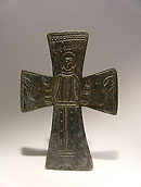 Byzance - Croix représentant Saint-Théodore - Bronze