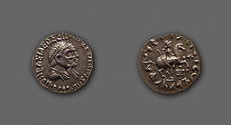 Hermaios & Calliope, roi et reine de Bactriane - AR drachme