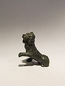 Petit lion assis - Bronze